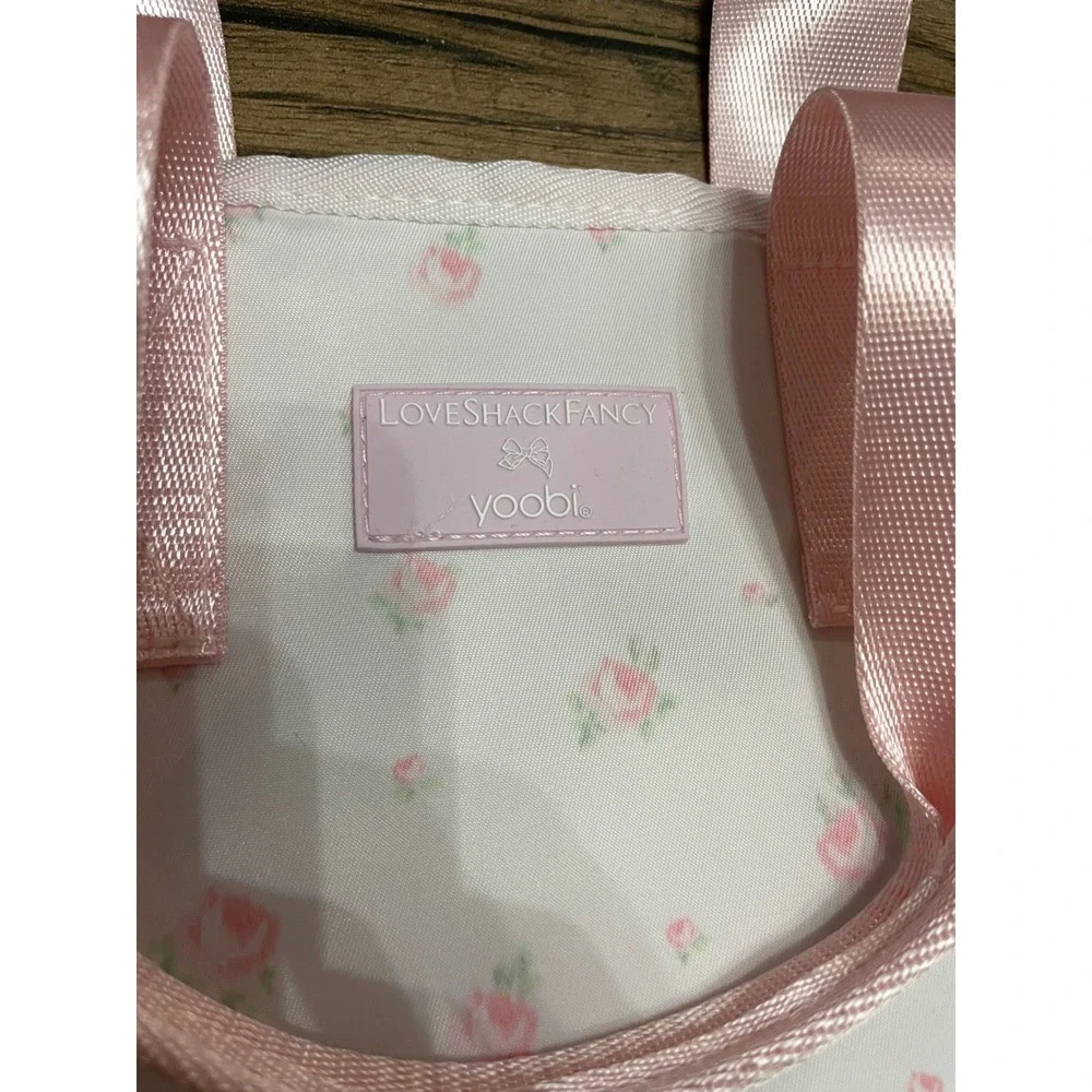 LoveShackFancy x Yoobi Pink Floral Backpack and Insulated Lunch Bag Set NWT